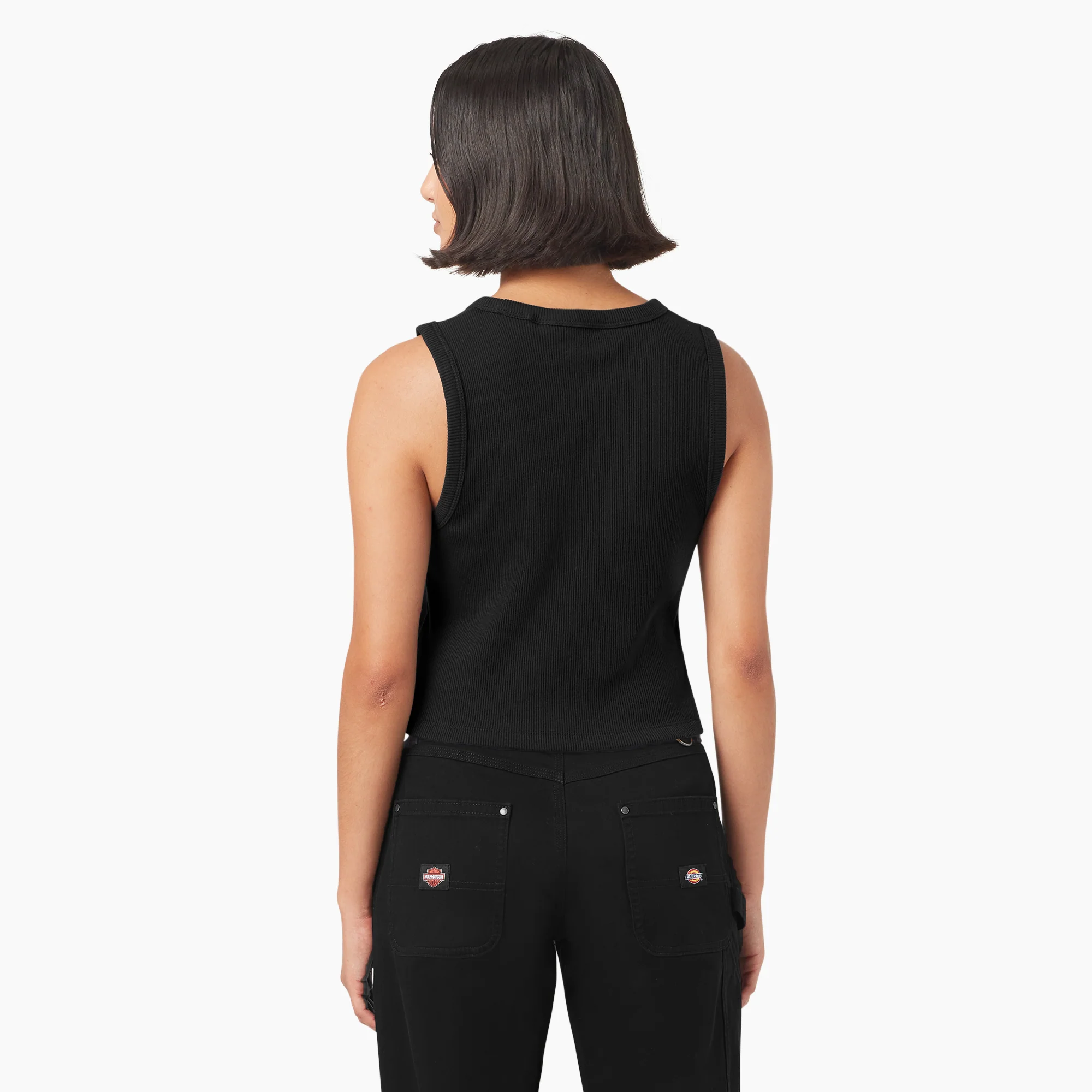 Dickies x Harley-Davidson Women’s Racerback Cropped Eagle Tank Top - Image 2