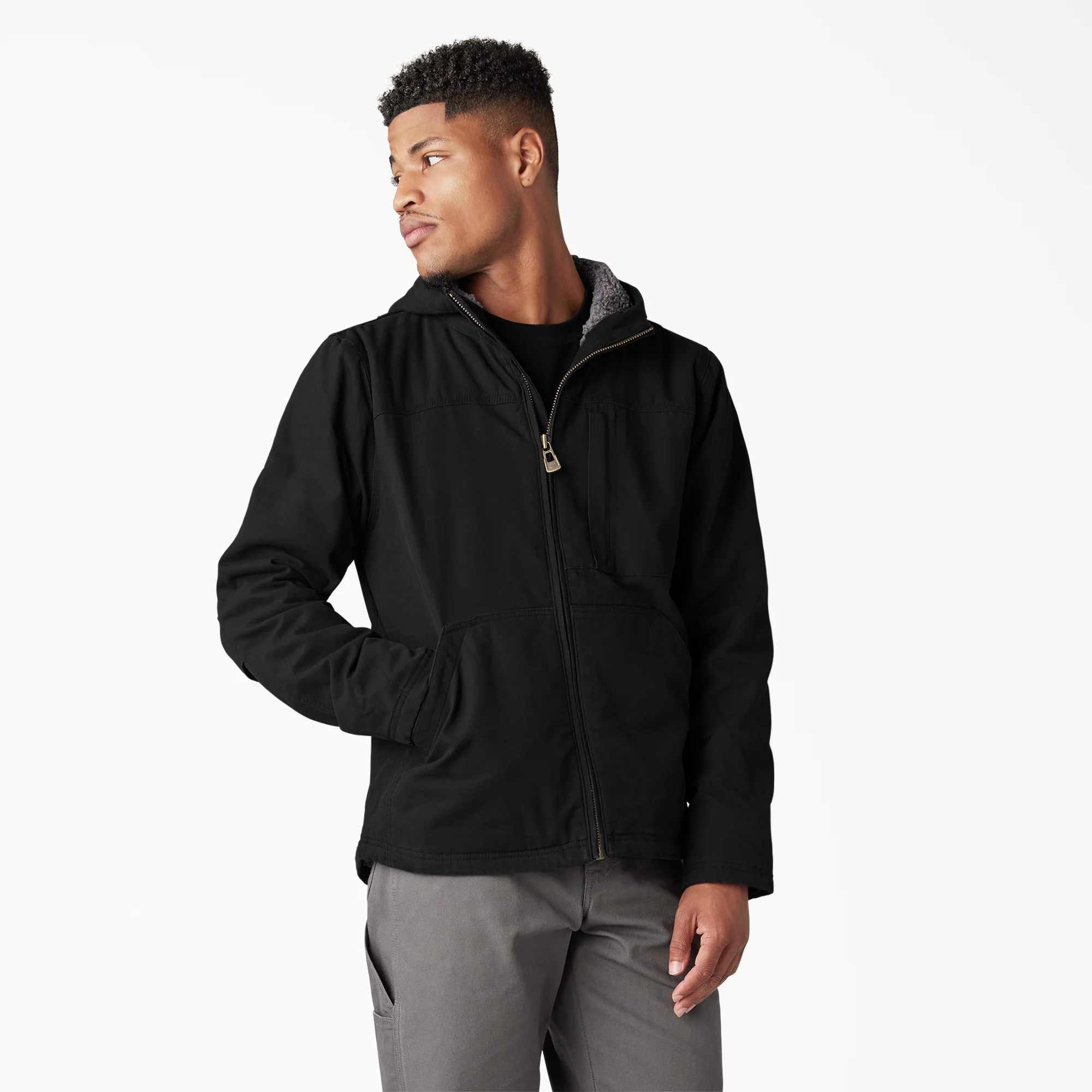 Duck Canvas High Pile Fleece Lined Jacket - Image 4