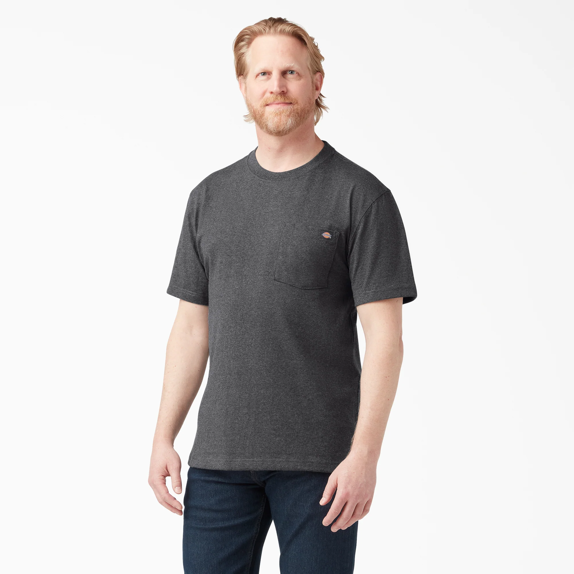Heavyweight Heathered Short Sleeve Pocket T-Shirt