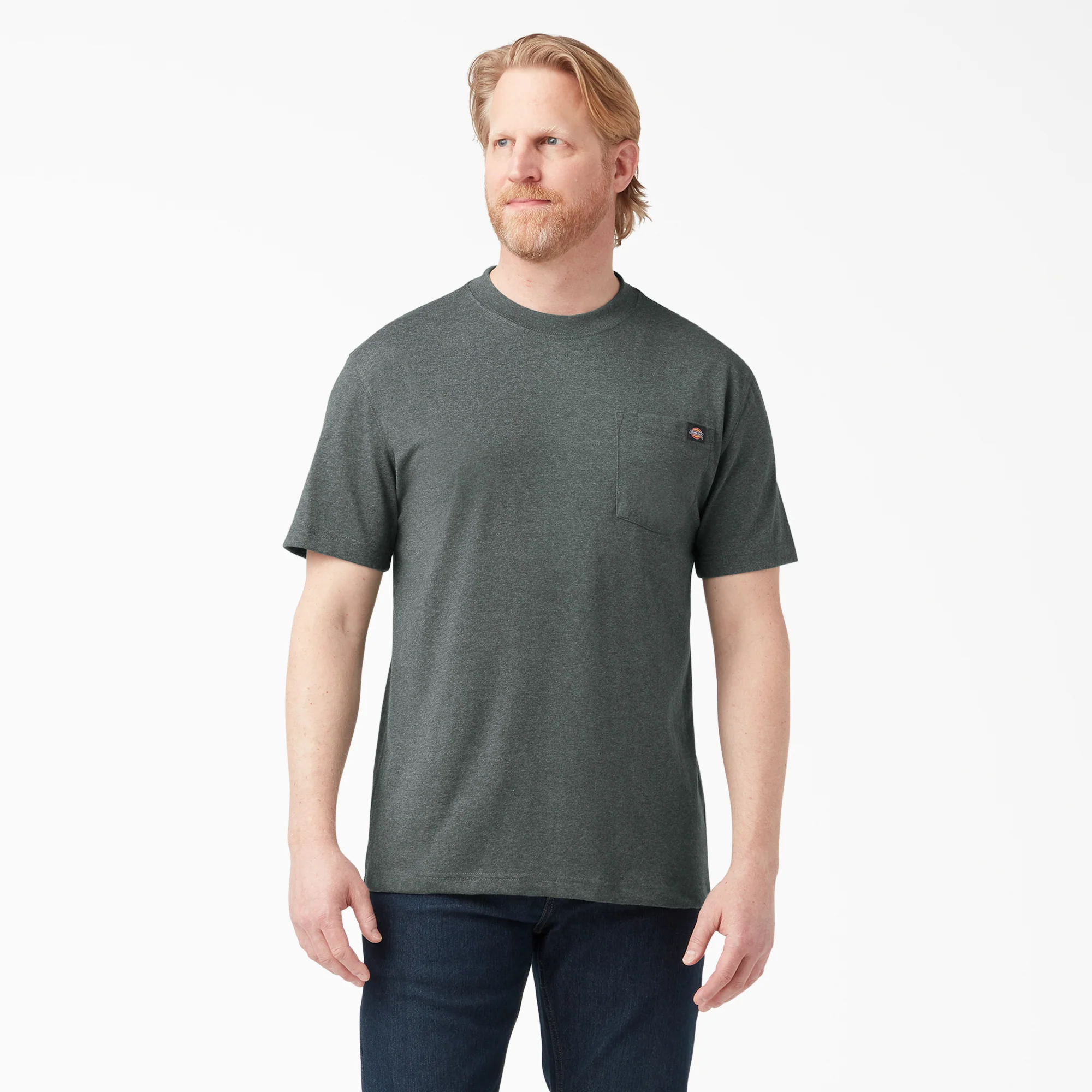 Heavyweight Heathered Short Sleeve Pocket T-Shirt