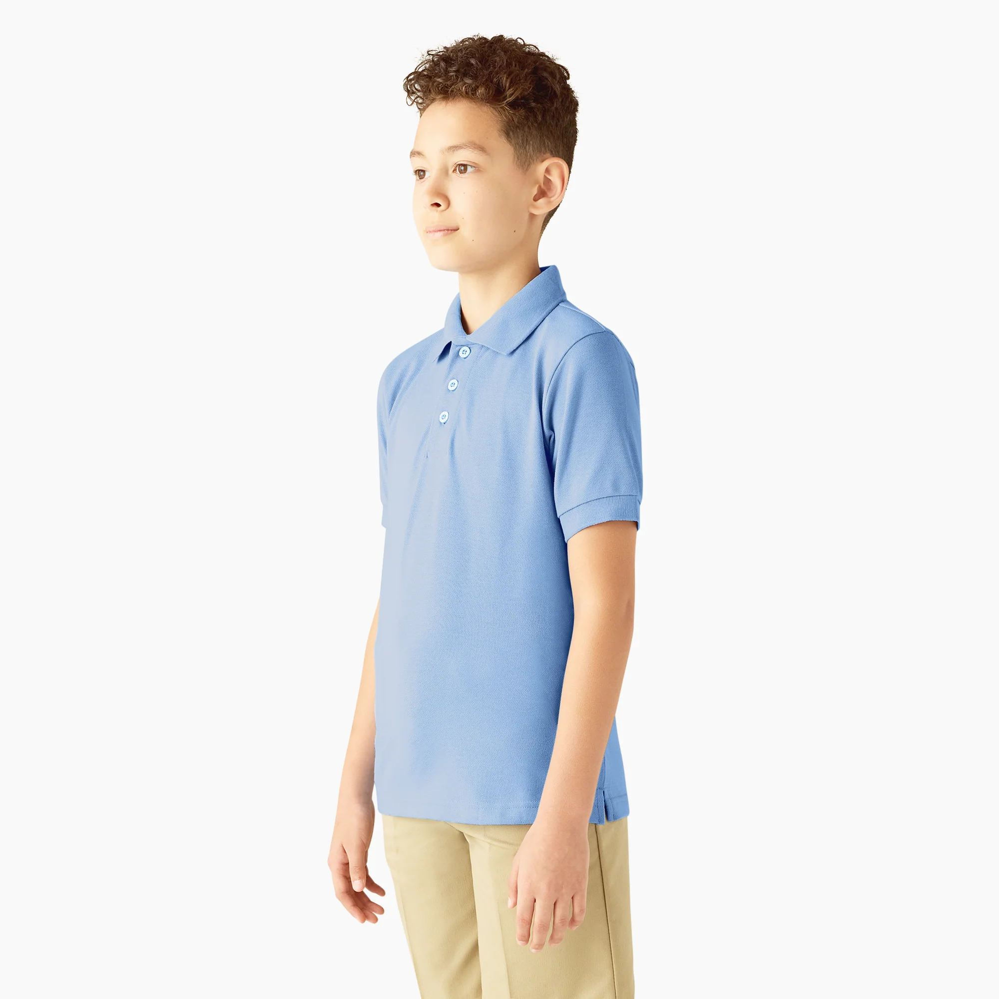 Kids' Piqué Short Sleeve Polo - Image 2