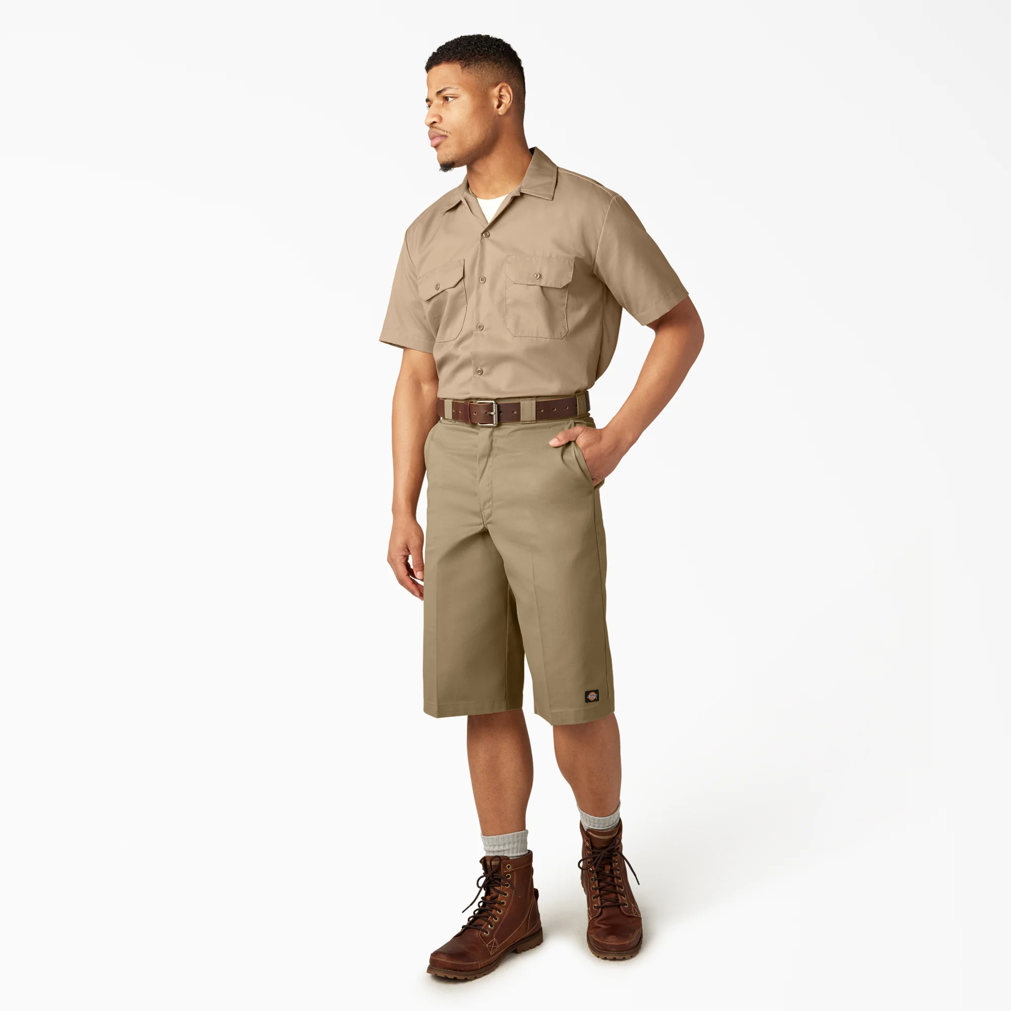 Loose Fit Multi-Use Pocket Work Shorts, 15" - Image 5