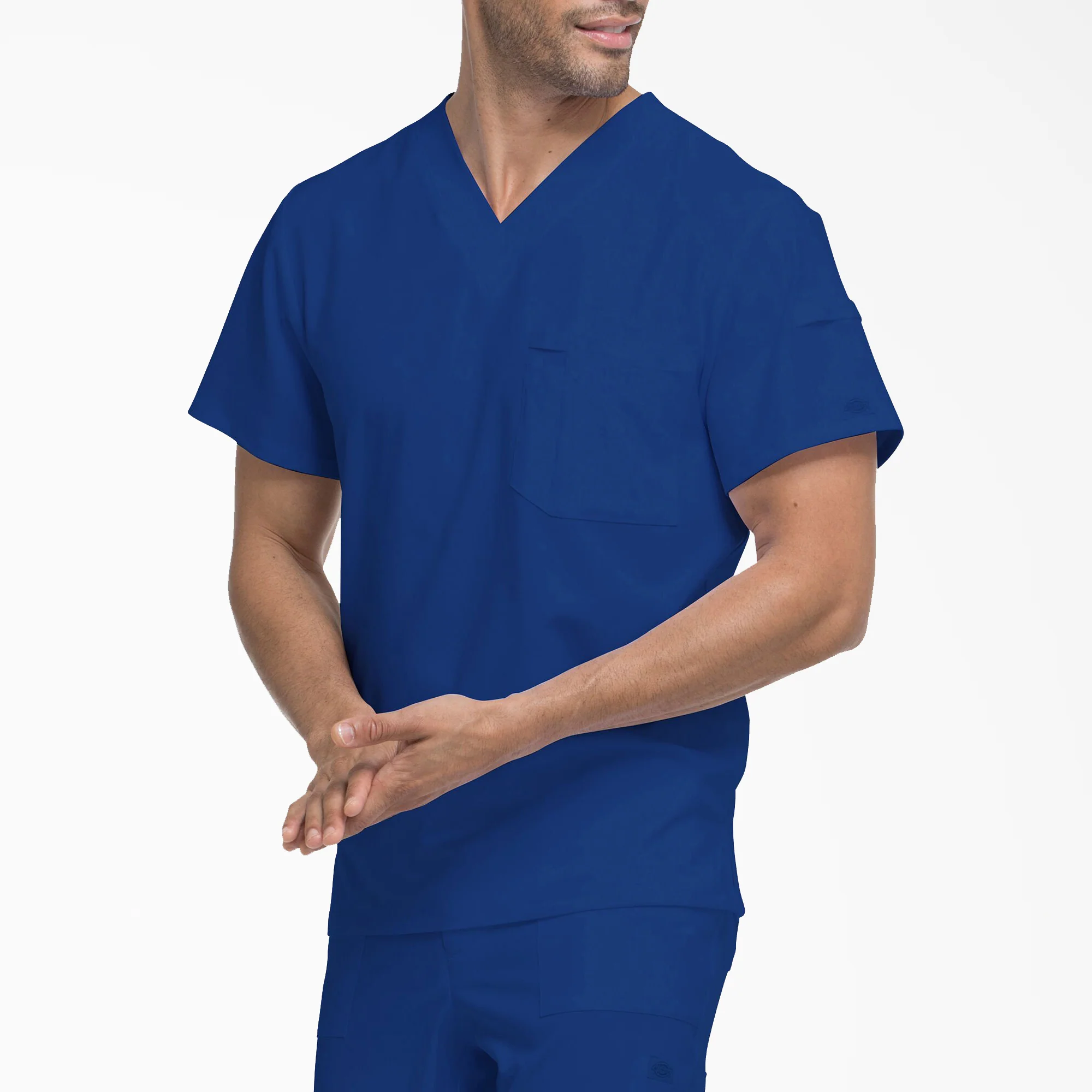 Men's EDS Essentials Tuckable V-Neck Scrub Top - Image 3