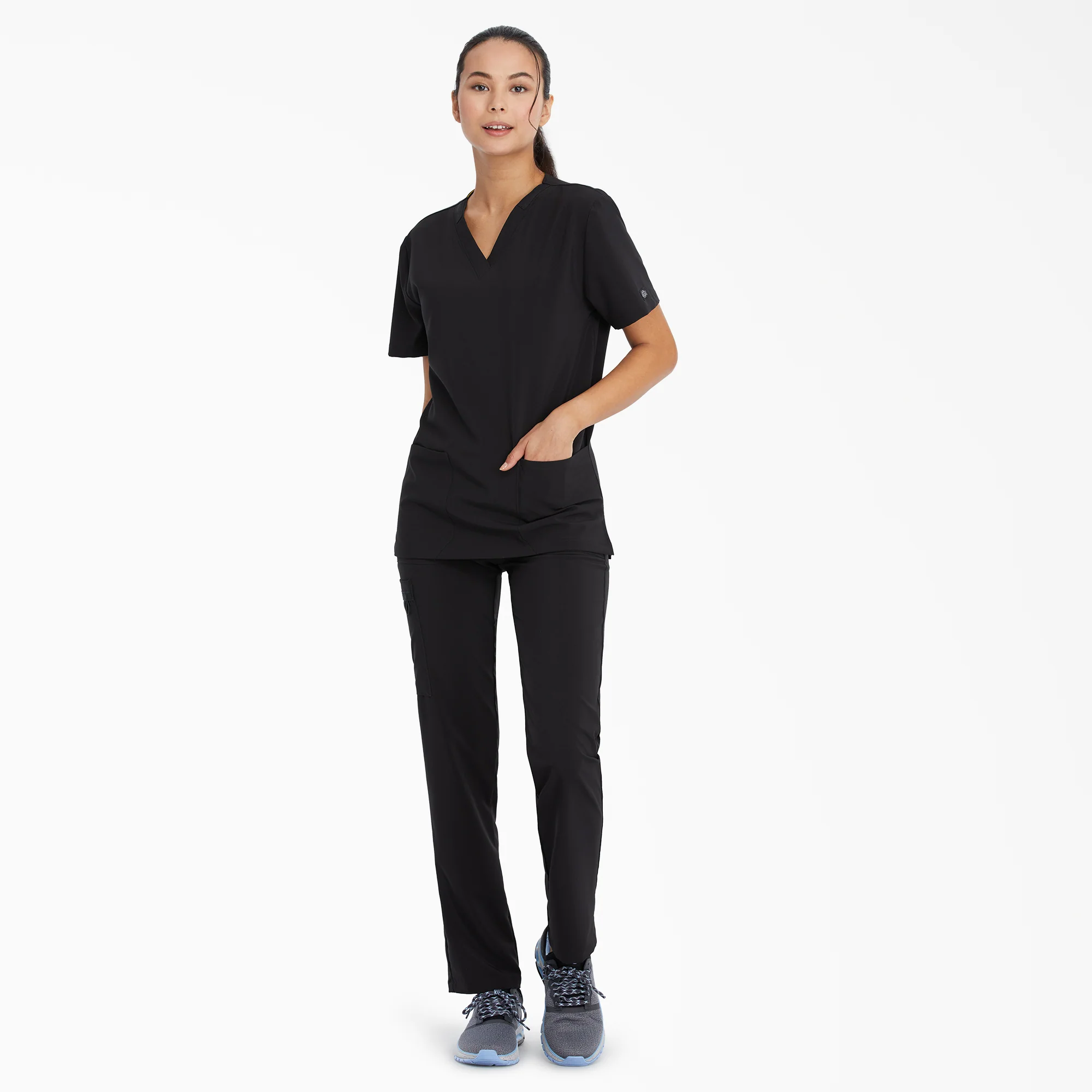 Unisex EDS Essentials V-Neck Scrub Top - Image 5
