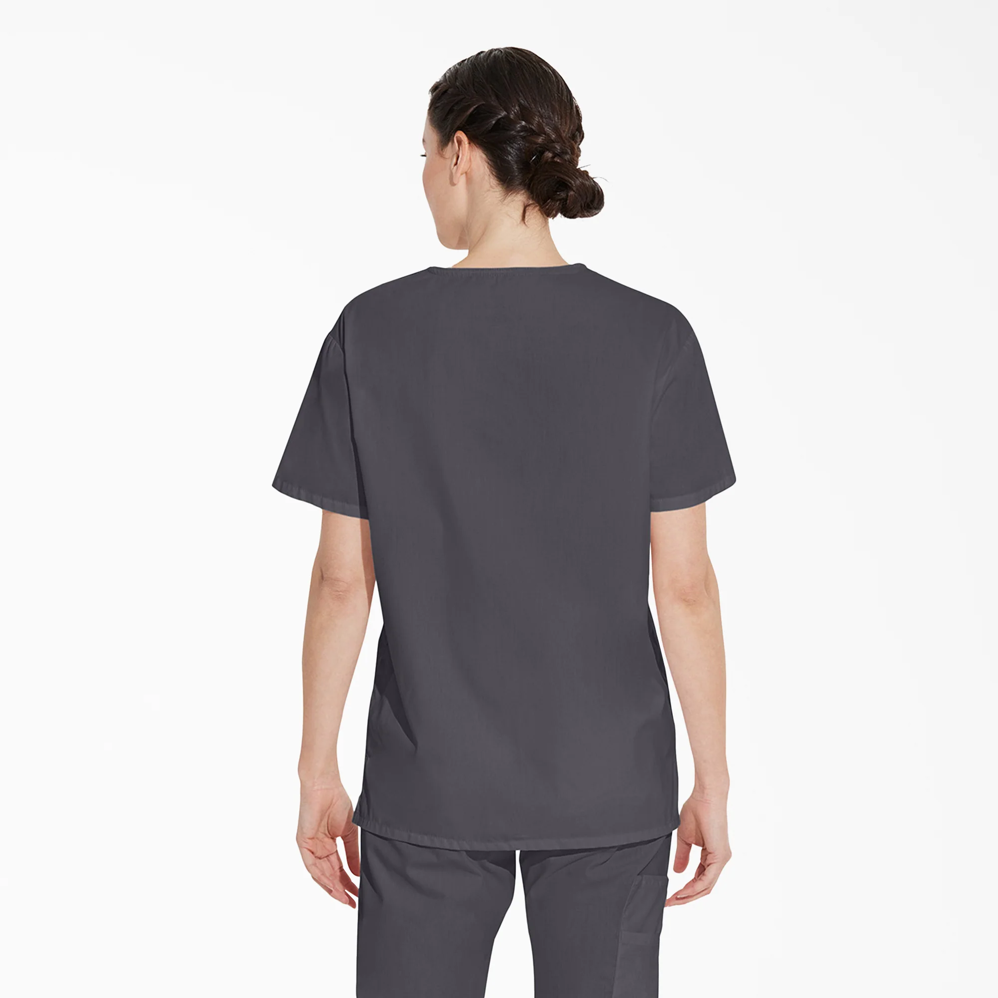 Unisex EDS Signature V-Neck Scrub Top - Image 2