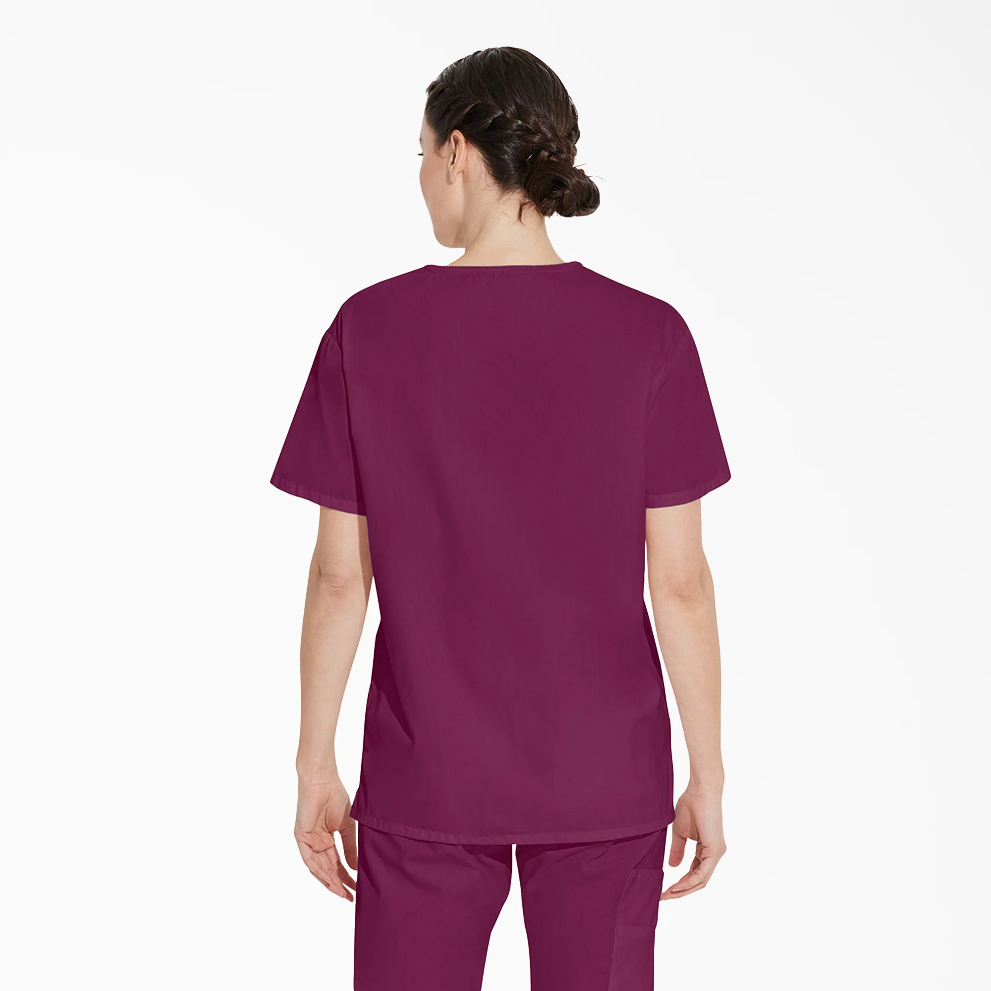 Unisex EDS Signature V-Neck Scrub Top - Image 2
