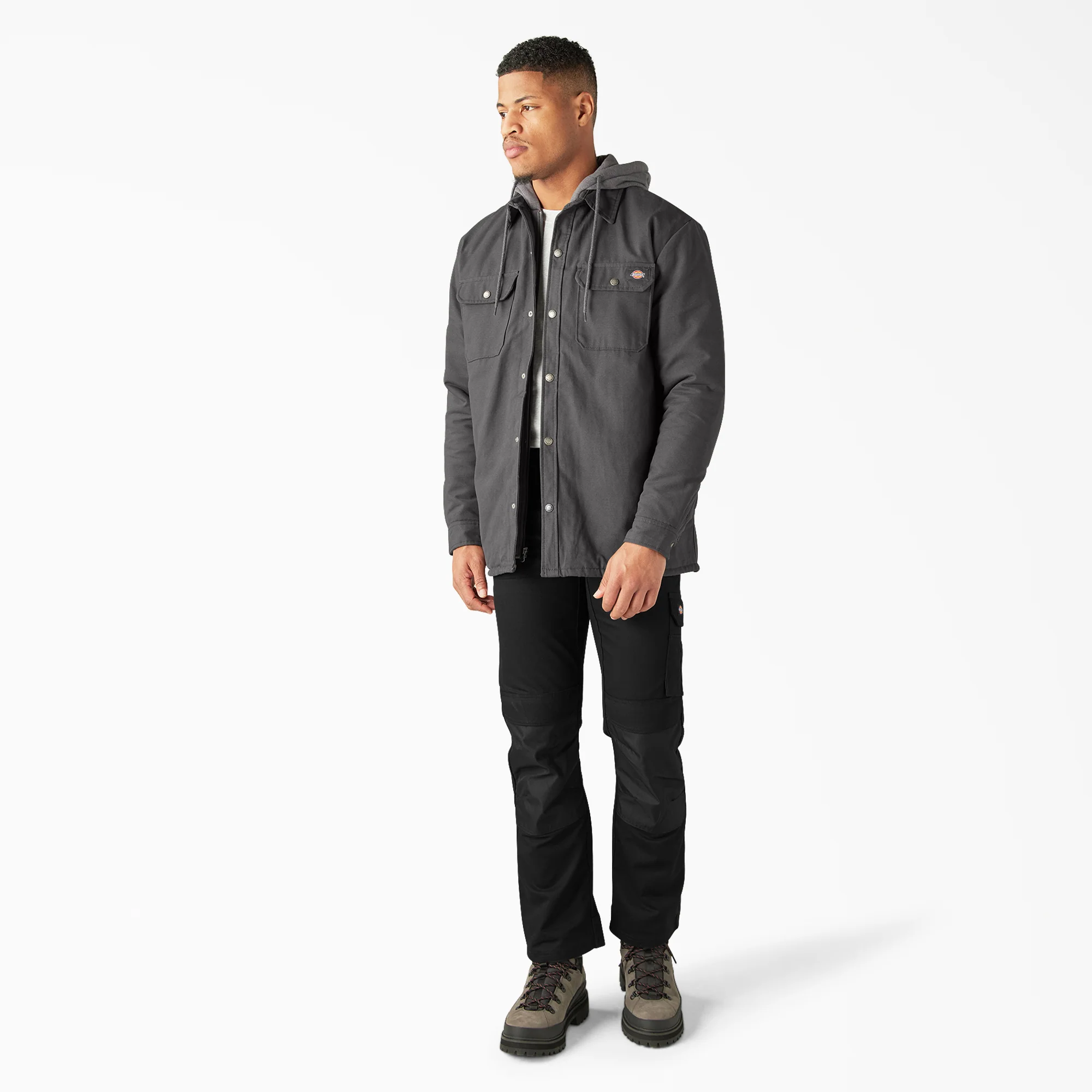 Water Repellent Duck Hooded Shirt Jacket - Image 4