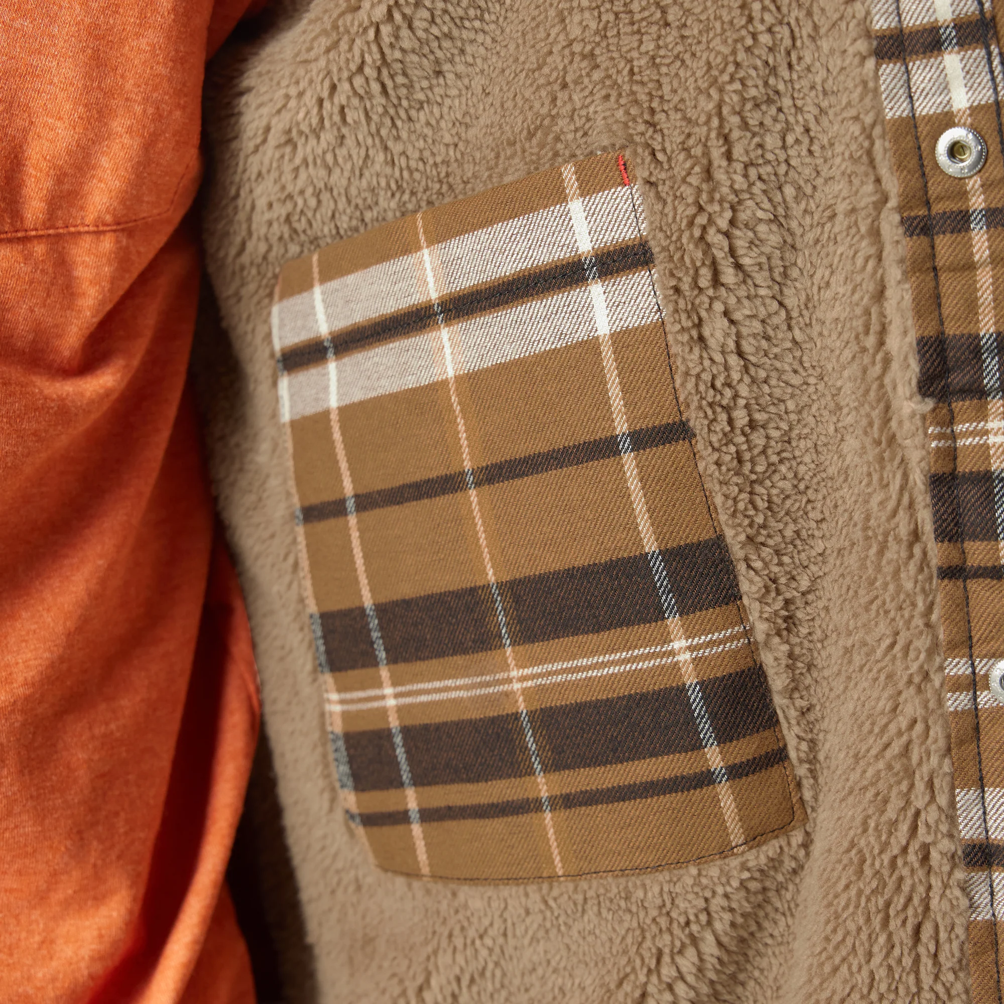Water Repellent Fleece-Lined Flannel Shirt Jacket - Image 9