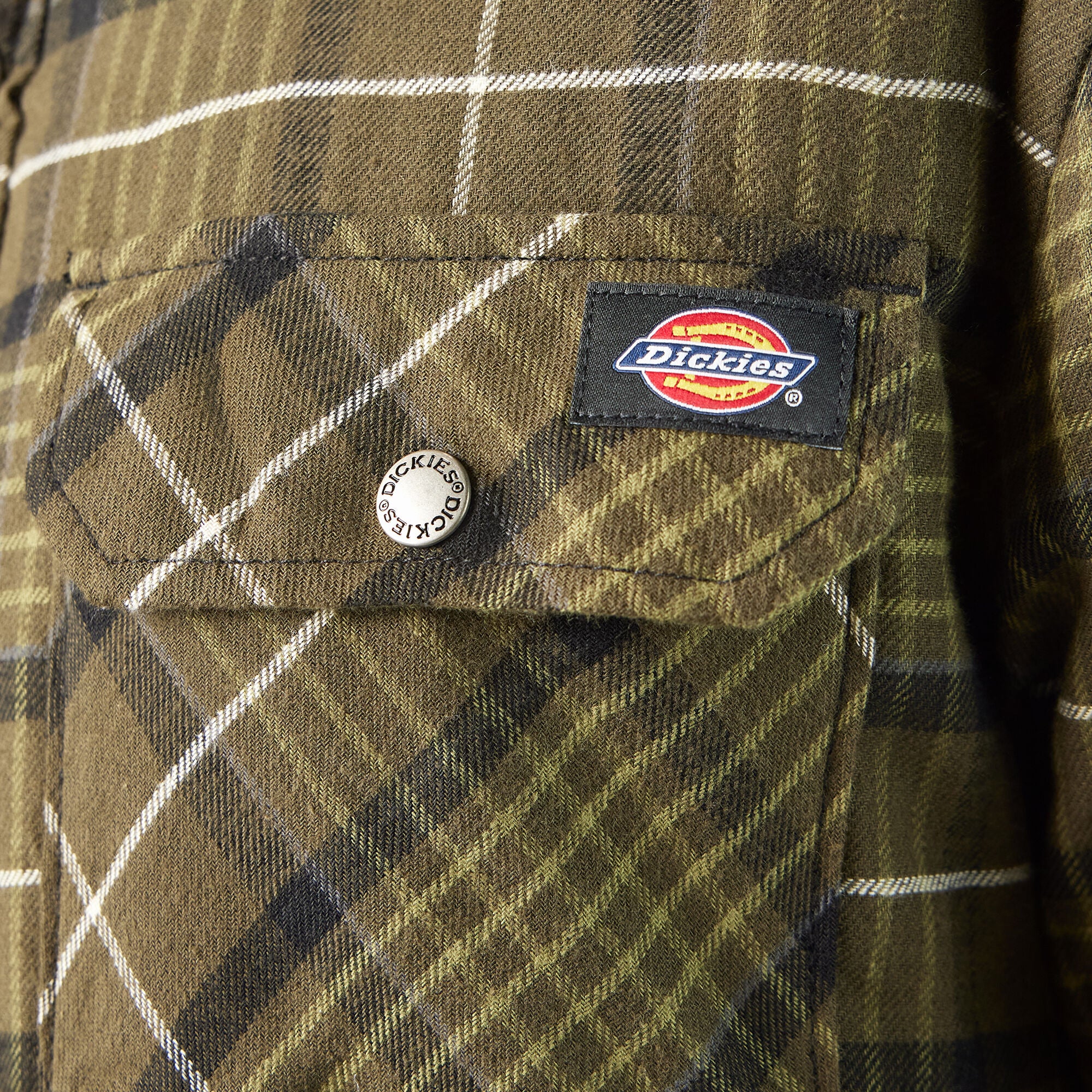 Water Repellent Fleece-Lined Flannel Shirt Jacket - Image 6