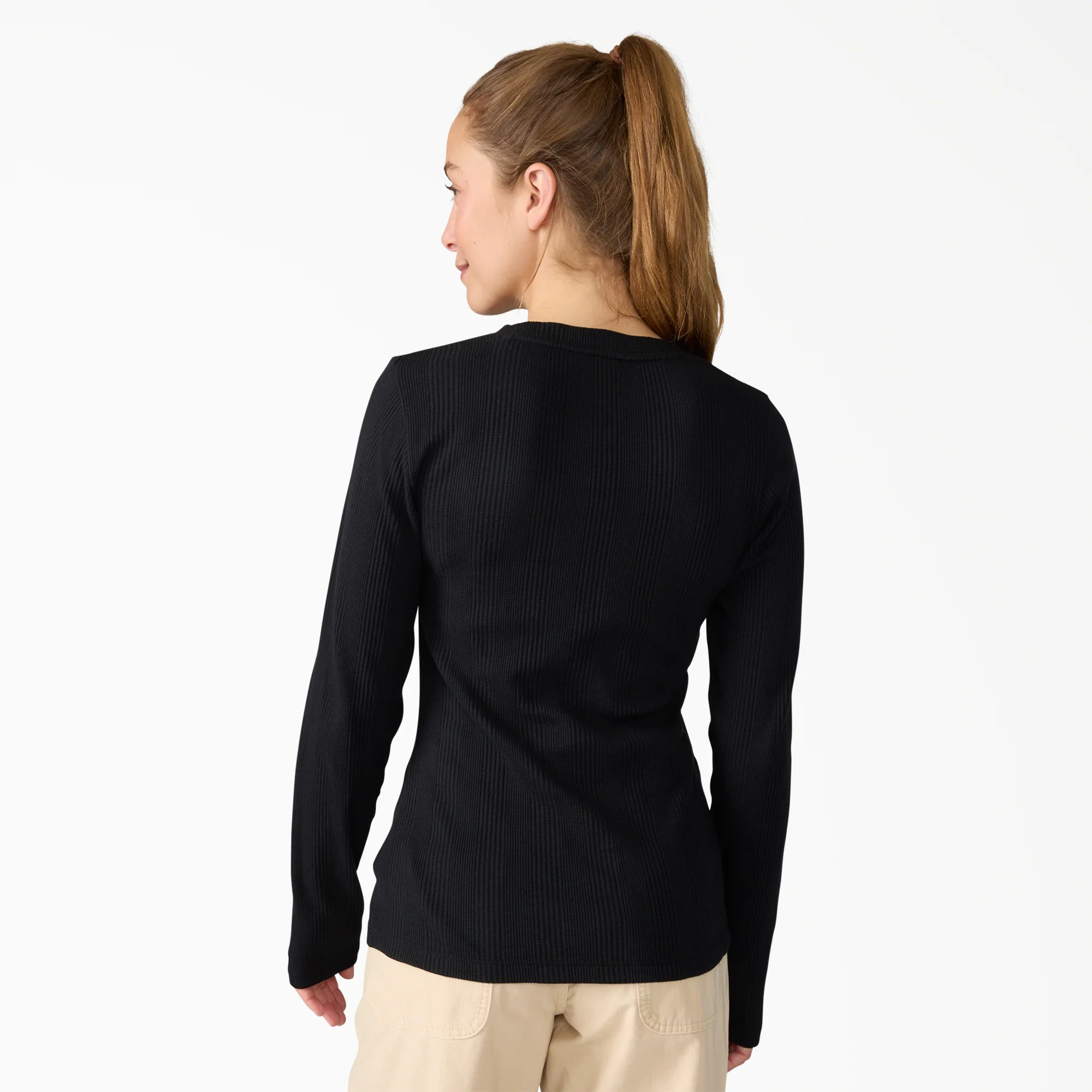 Women’s Crewneck Henley Shirt - Image 2