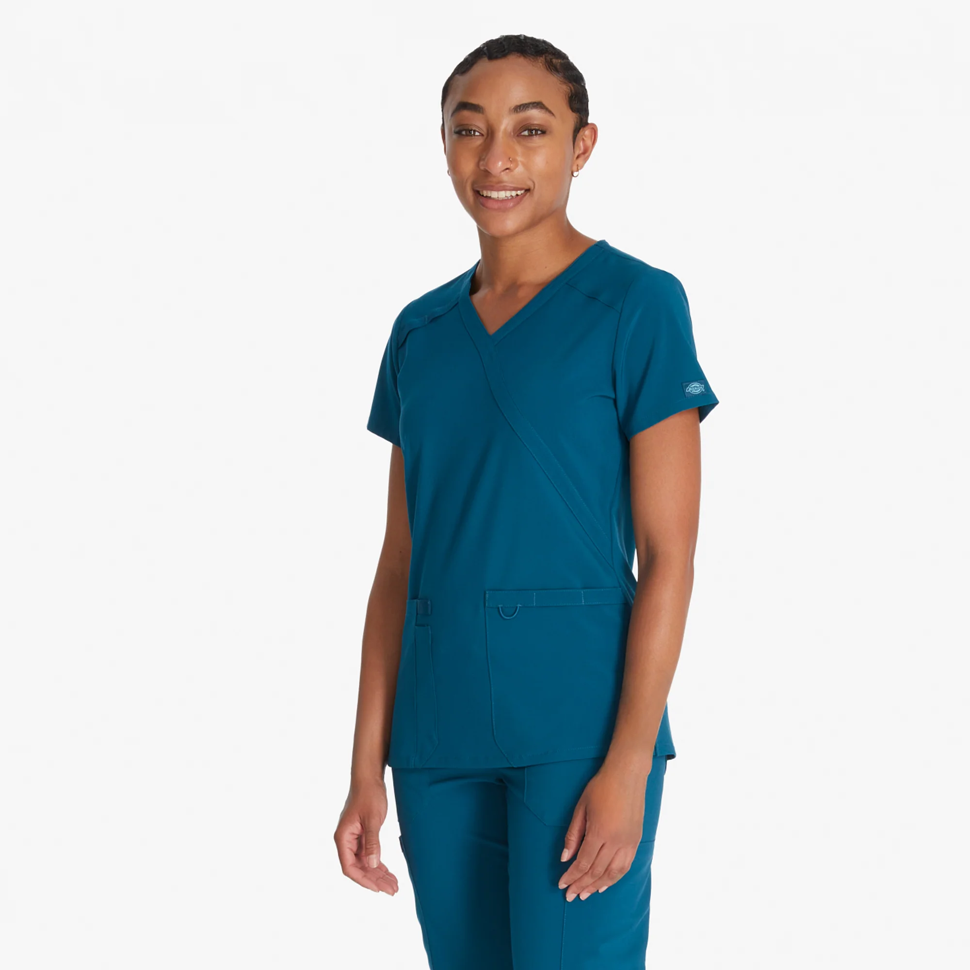 Women's EDS Essentials Mock Wrap Scrub Top - Image 3