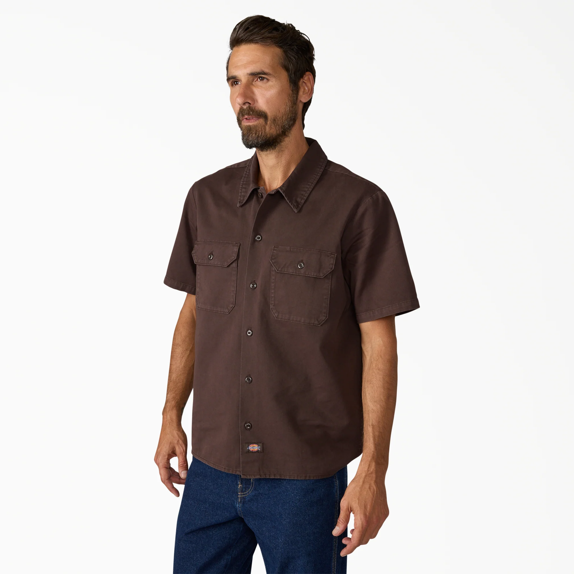 Worn In Lightweight Solid Work Shirt - Image 3