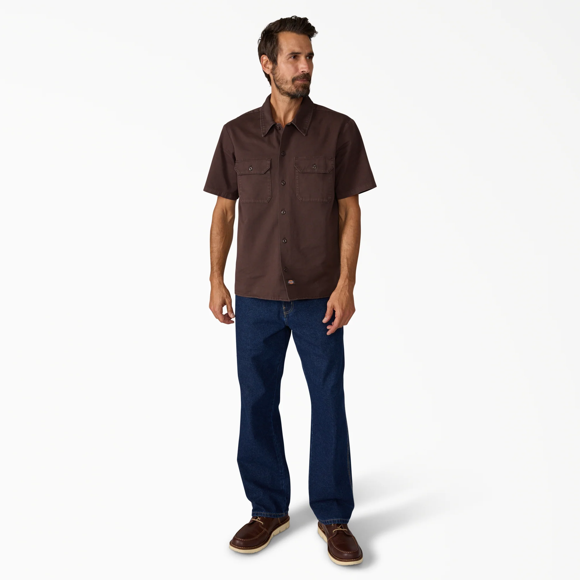 Worn In Lightweight Solid Work Shirt - Image 4